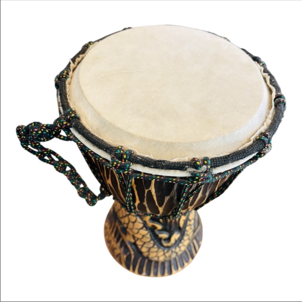 Handcrafted Jamaican Djembe Drum - Picture 5 of 8
